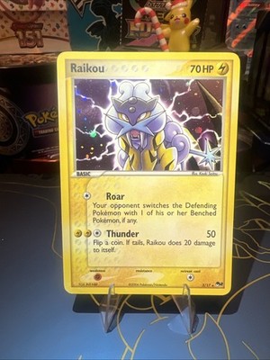 Pokémon TCG Raikou Holo Pop Rare Promo Card 3/17 LP