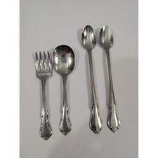 Oneida Chateau Toddletime Stainless Flatware Set Kids Fork Feeding Spoons 4pc