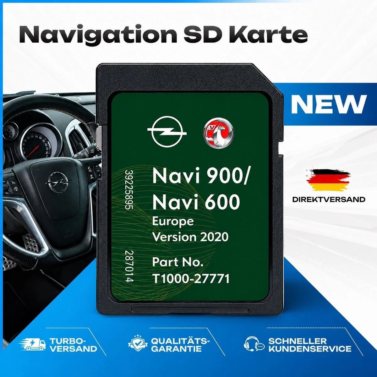 Carte SD GPS Navigation Europe 2020 – Compatible Opel NAVI600 NAVI900