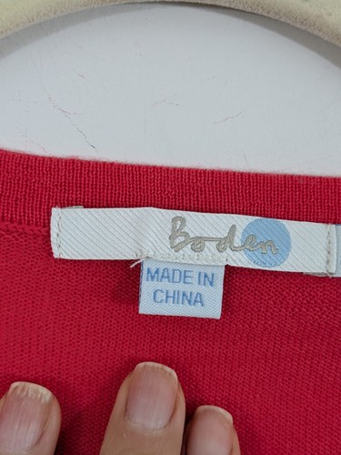 Boden Cosmopolitan Mohn fallende Punkte Kleid Wolle Seide Mischung Langarm Gr. 6L - Bild 2 von 9