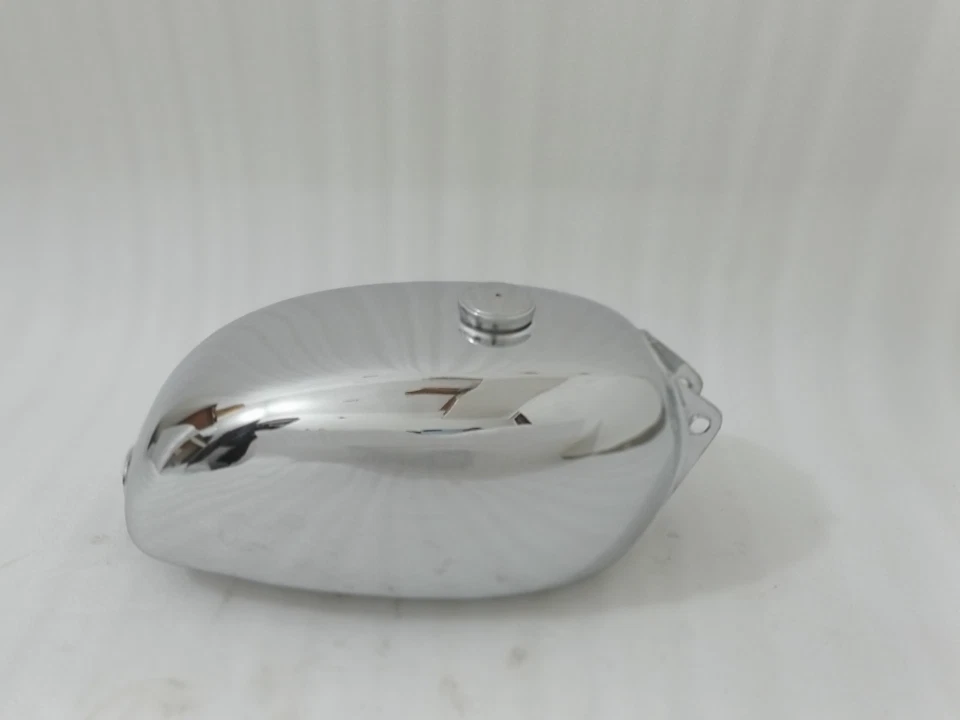 Husqvarna CR450 Desert Master 1973 acero cromado combustible gasolina tanque + tapa Foto 4 de 4