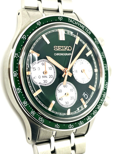 SEIKO MEN'S ESSENTIALS 8T63-03P0 NOT WORKING MVT 100M CHRONOGRAPH WATCH SSB481