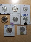 Lot of 8 90% Silver Washington Quarters 1932–1964 - dates listed