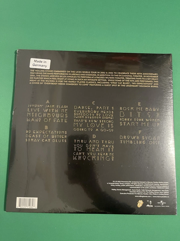 The Rolling Stones~Live At The Wiltern 3xLP, Bronze/Black Swirl Colored Vinyl - Image 3 of 3