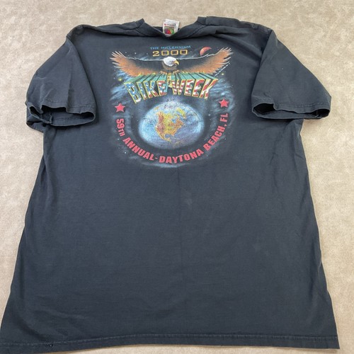 Vintage Bike Week T-Shirt 2000 Millennium Y2K Daytona Beach USA Eagle Herren Gr. XL - Bild 6 von 6