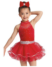 Weissman Showtime 12163 Dancing In The Moonlight Red Dance Costume Tap Jazz XS C