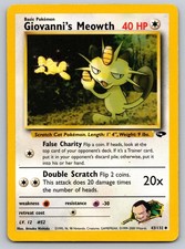 Giovanni's Meowth 43/132 Uncommon Gym Challenge Pokemon Unlimited Lightly Played on eBay