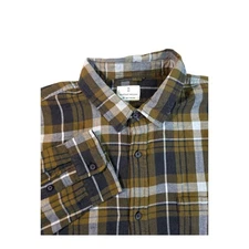 Mutual Weave Mens Flannel Plaid Long Sleeve Button Up Shirt XL