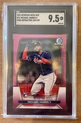 2023 Bowman Mega Box #76 Michael Harris II RC Pink Refractor /199 SGC 9.5