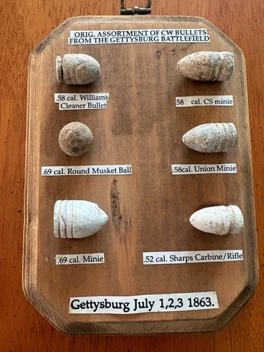 Original Civil War Bullets Lot of 6