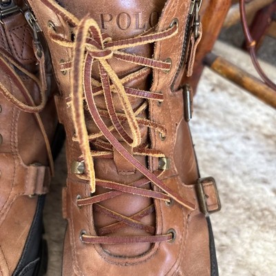 Polo Ralph Lauren Demond Duck Boots Mens 12D Brown Leather  display picture 1