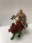 Vtg HE-MAN & BATTLE CAT Motu Masters Of The Universe Original Figure Mexico 1982