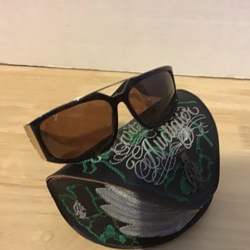 Christian Audigier CAS 411 SUNGLASSES Tortoise Embellished With Case - Picture 3 of 16