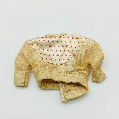 Doll Clothing Jacket Bolero Red Polka Dot Cream Gold For 11.5'' Fashion Doll