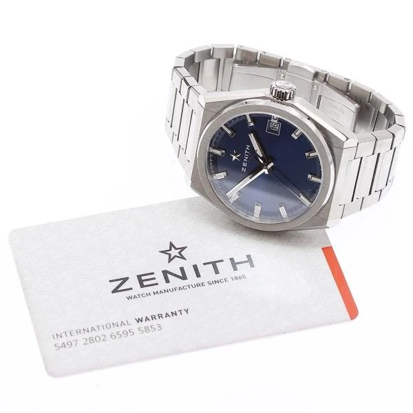 Zenith — Zenith Defy Classic 95.9000.670/51.M9000 41mm Ti Navy Dial Date Watch #C2780