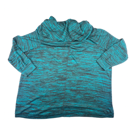 Suéter Massini Top Para Mujer 3X Verde Azulado Capucha Cuello Jaspeado Calce Relajado Informal Suave - Imagen 2 de 9