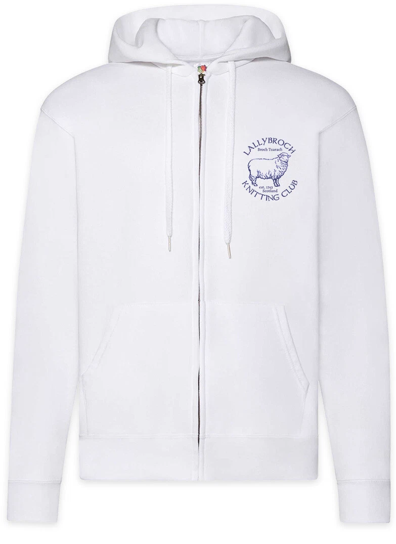 Lallybroch Knitting Club Zipper Hoodie Jamie Fun Outlander Fraser Scotland Scots