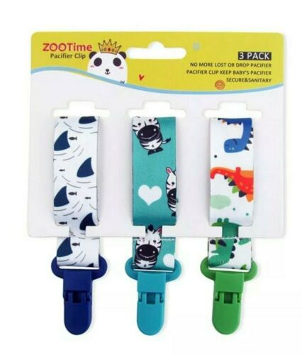 3X Dummy Clips Baby Boys Girls Soother Chain Holder Strap Pacifier Baby Care UK - Picture 7 of 10