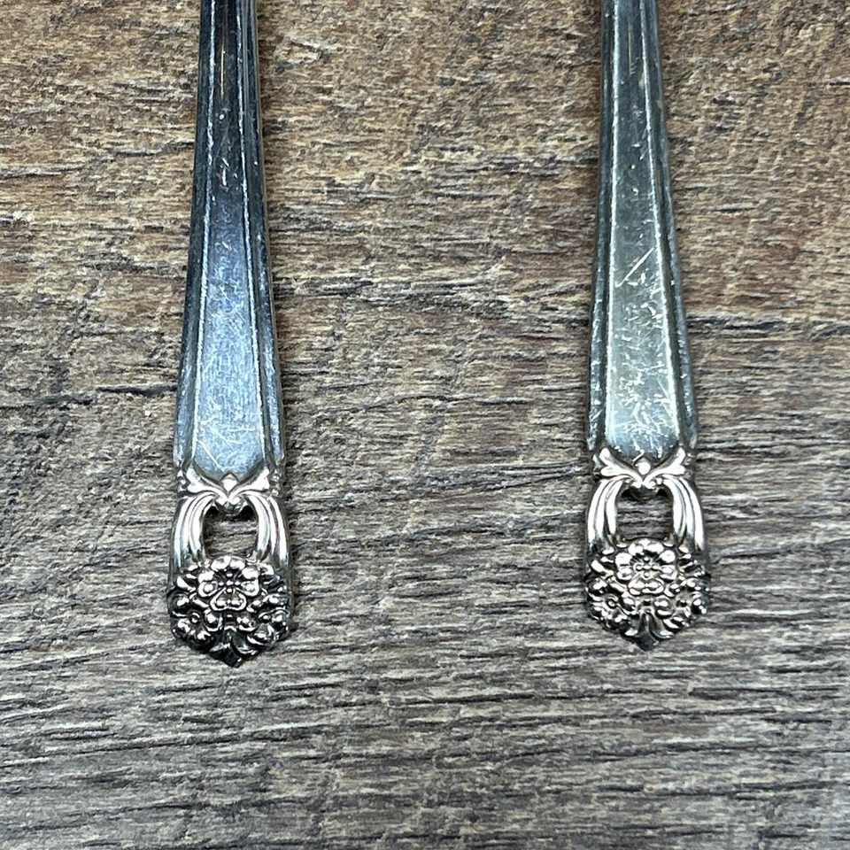 4 1847 Rogers Brothers Silverplate Eternally Yours Flatware Oval Soup Spoons - Image 3 of 4