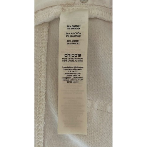 Pantalones de mezclilla Chico's platino caqui beige talla 1 para mujer 8 - Imagen 6 de 8