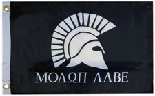 12x18 Molon Labe Profiling 12"x18" 100D Woven Poly Nylon Car Boat Flag Grommets