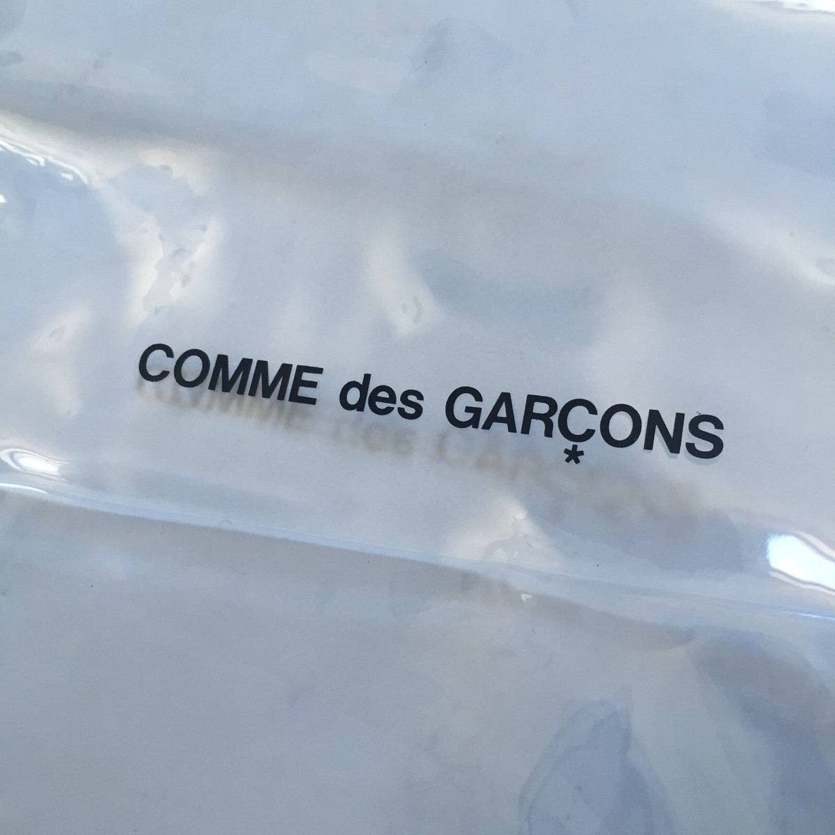 NWT Comme des Garcons CDG Good Design Shop Clear Logo Tote