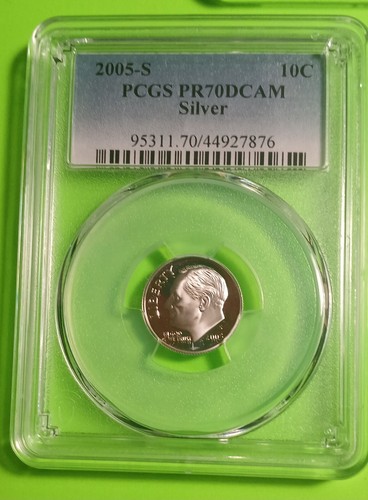 3 × PCGS MODERN SILVER U.S. COINS 2× PR69DCAM 10C 1× PR70DCAM 25C FIRST STRIKE - Picture 5 of 21