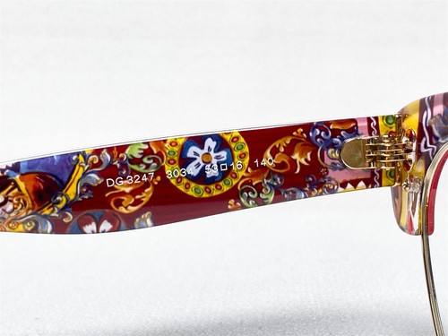 NEW Dolce & Gabbana DG3247 3034 Women's Top Red/Handcart Eyeglasses Frames 53/16 - Picture 3 of 6
