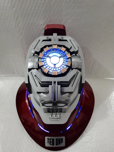 1:1 Iron Man MK5 Helmet Base Stand w/ LED 5.2 Bluetooth Speaker Breathing Light - Picture 2 of 13