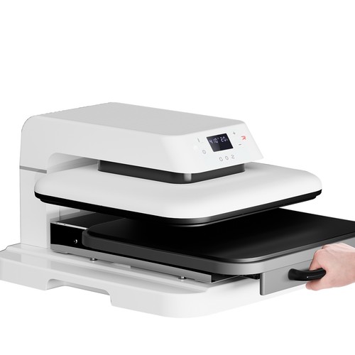 HTVRONT 15x15" Auto & 10-30oz Tumbler Mug + Hat Heat Press Machine Bundle White - Picture 3 of 24