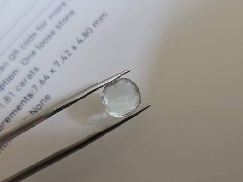 GIA Certified 1.81 Ct Natural Light Blue-Green Aquamarine Cushion Shape Gemstone - Picture 4 of 11