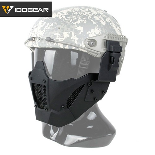 IDOGEAR Tactical Half Face Mask Jay Paintball Mask Fast Helmet Protective Camo - Picture 2 of 16