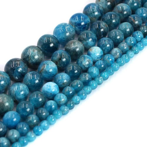 1pcs 6MM Natural Apatite Gemstone Loose Beads 14.5 inch Taseel Blessing Healing - Picture 12 of 12