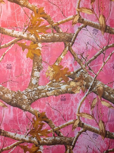 Realtree Camoflage Camo 100% Cotton Fabric Pink/Green - Picture 24 of 84