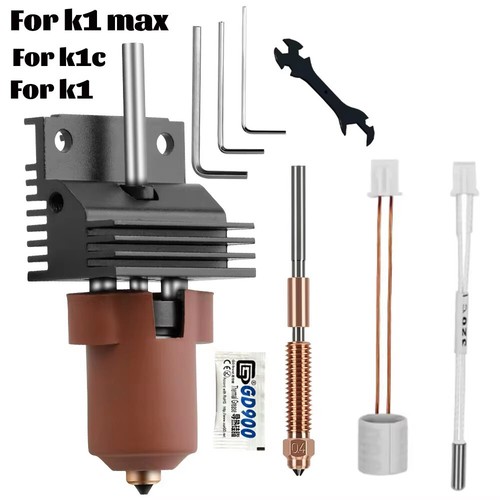 Do drukarki 3D Creality K1 / K1C / K1 Max zestaw hotend wytłaczarka 0,4 mm wymiana dyszy - Zdjęcie 2 z 13
