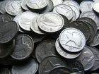 1960's Irish Three Pence Coins Lot Of Four Old Ireland Harp Rabbit Vintage 3d