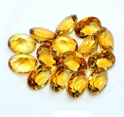NATURAL YELLOW CITRINE OVAL FACETED CUT LOOSE GEMSTONE LOT AAA QUALITY - Picture 4 of 18