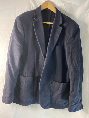 Reiss Blazer Jacket Mens Size 40 Regular Black Wool Blend 5% Cashmere Blazer - Picture 12 of 15