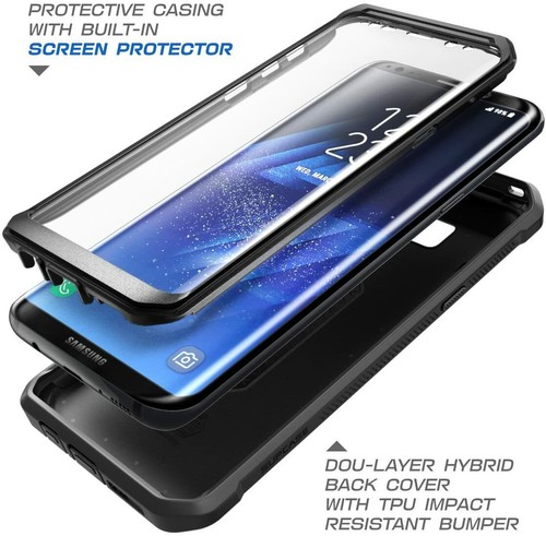 SUPCASE per Samsung Galaxy S8, 360° Doppio Strato Resistente Protezione Schermo Custodia Rigida - Foto 16 di 33