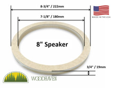 8" Inch Speaker Spacer Rings MDF Fiberglass Mounting