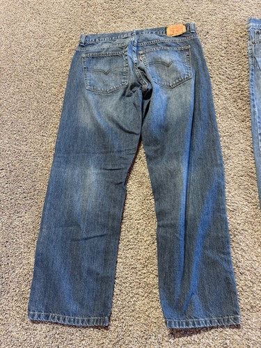 Levis 505 Boys Jeans Size 16 Husky Lot Of 2 Blue Denim 34X28 Straight - Picture 9 of 13