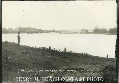 1900s Photo Heuvelton New York Old Mill & Dam Henry M Beach 5x7 Contact Print