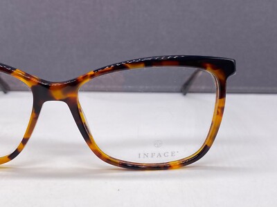 Inface Eyeglasses Women Rectangular Brown Full Rim IF 9340 Havana