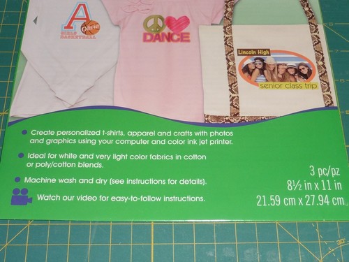 June Tailor: IRON-ON LIGHT T-shirt Transfers - 3 SHEETS: JT-856 - Picture 4 of 9