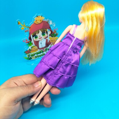 TAKARA TOMY Licca-Chan Doll Blonde hair Purple dress Comb Headband