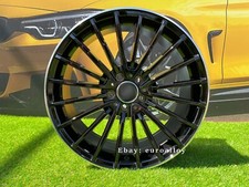 4 x 20 inch 5x112 8.5J + 9.5J Multi spoke style Black wheels for S E class