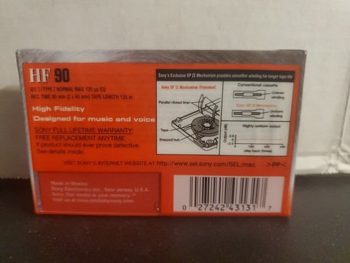Sony HF 90 High Fidelity Normal Bias Cassette - 90 min (New) - Picture 5 of 5