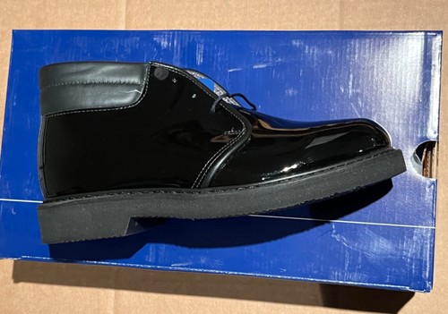 Nuevas en Caja Botas Chukka Bates Lites Negras Alto Brillo Hombre’s Modelo E00053 - Imagen 2 de 15