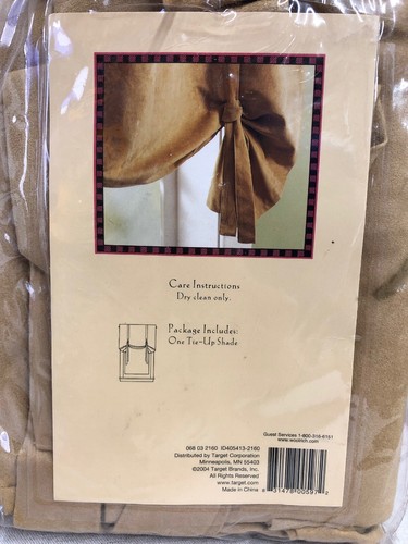 Woolrich Home NEW TAN SUEDED 100% POLYESTER Tie Up Shade 45 X 63 inches - Picture 3 of 7