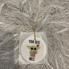 Yoda Best Niece Christmas Andrewoo Holiday Flat Circle Ornament Gift Star Wars